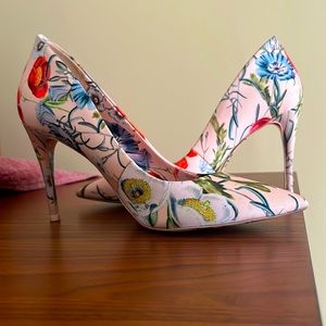 Aldo Pink Floral Heels